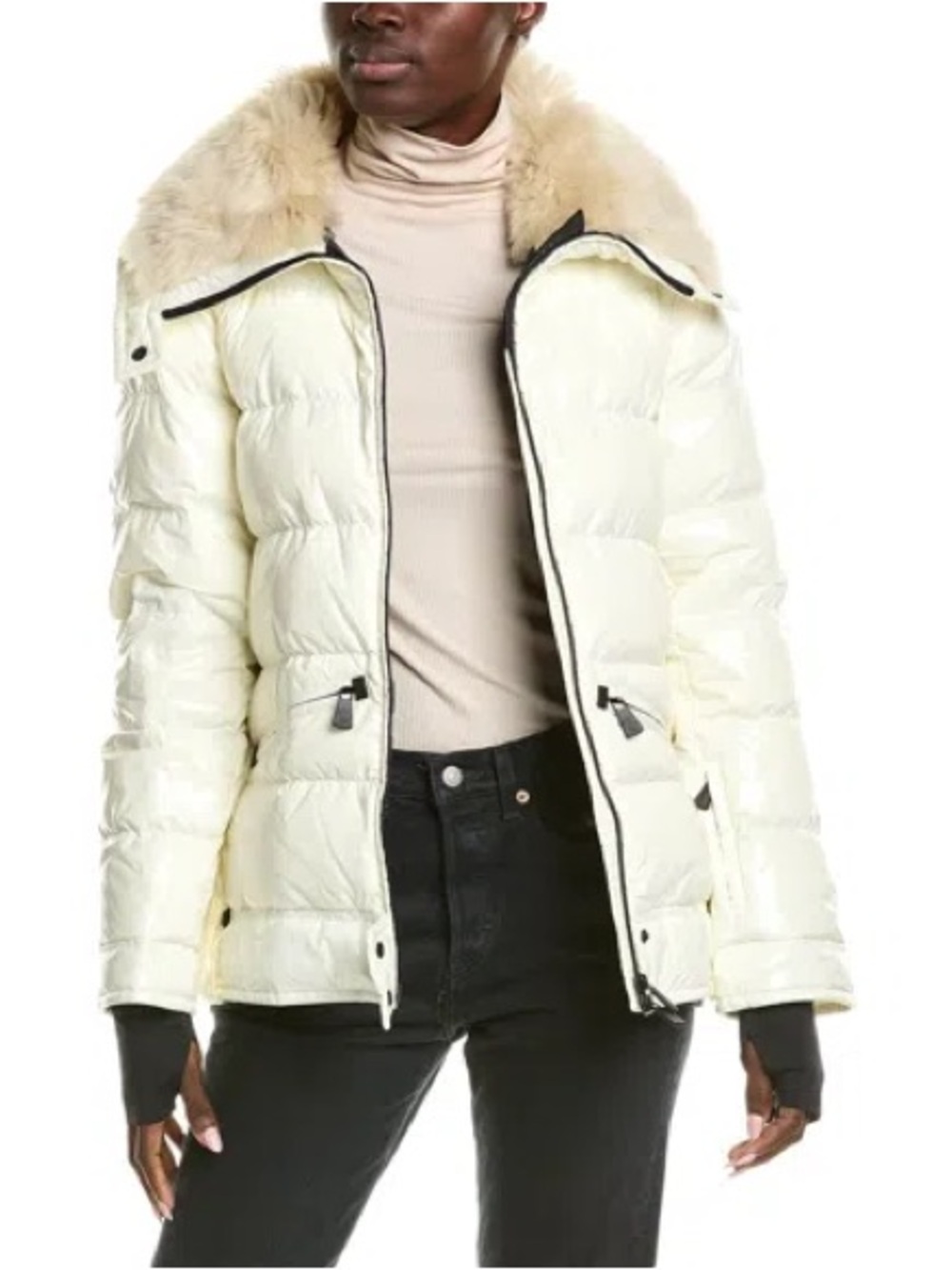 NEW $2.4K MONCLER Grenoble Arraba Down Jacket w Shearling Collar sz 1